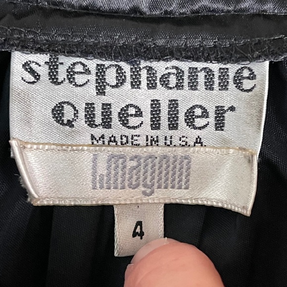 Vintage Black Silky Full Skirt Size 4 - Picture 5 of 7